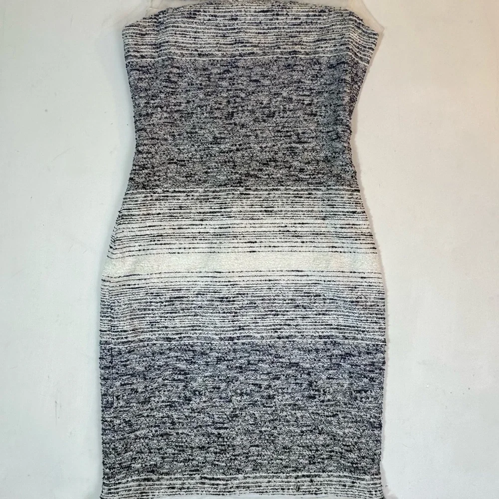 Badgley Mischka Silver Sheath Cocktail Dress Runway Vintage - Picture 2 of 8